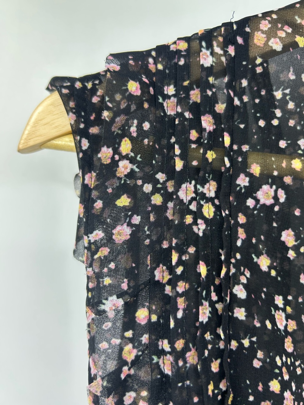 All Saints Black Floral Sleeveless Dress Size 0 - Picture 11 of 12